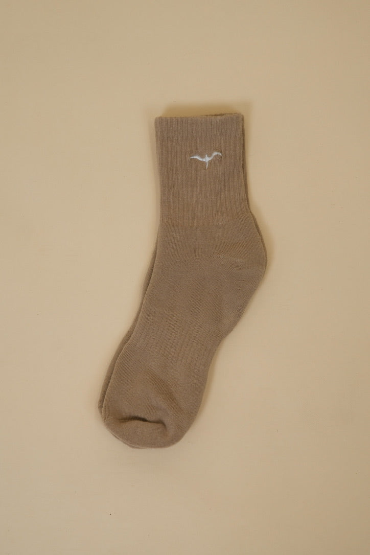 Athletic Half-Crew Embroidered Socks (Unisex)