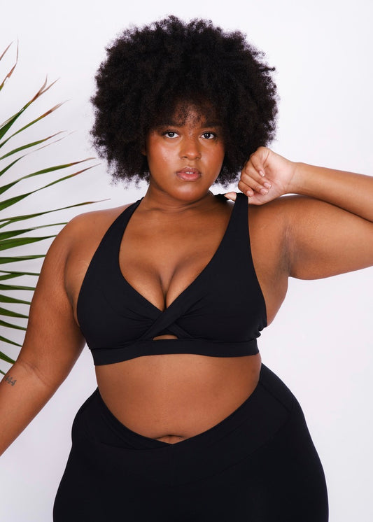 The WILI sports Bra - ʻIWA Black