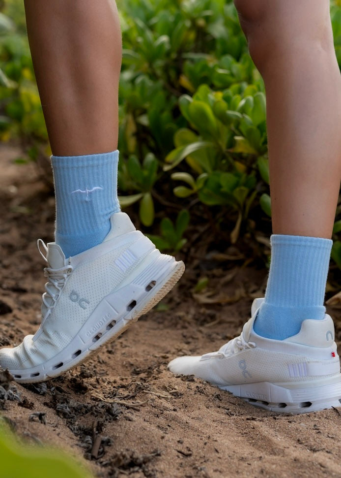 Athletic Half-Crew Embroidered Socks (Unisex)
