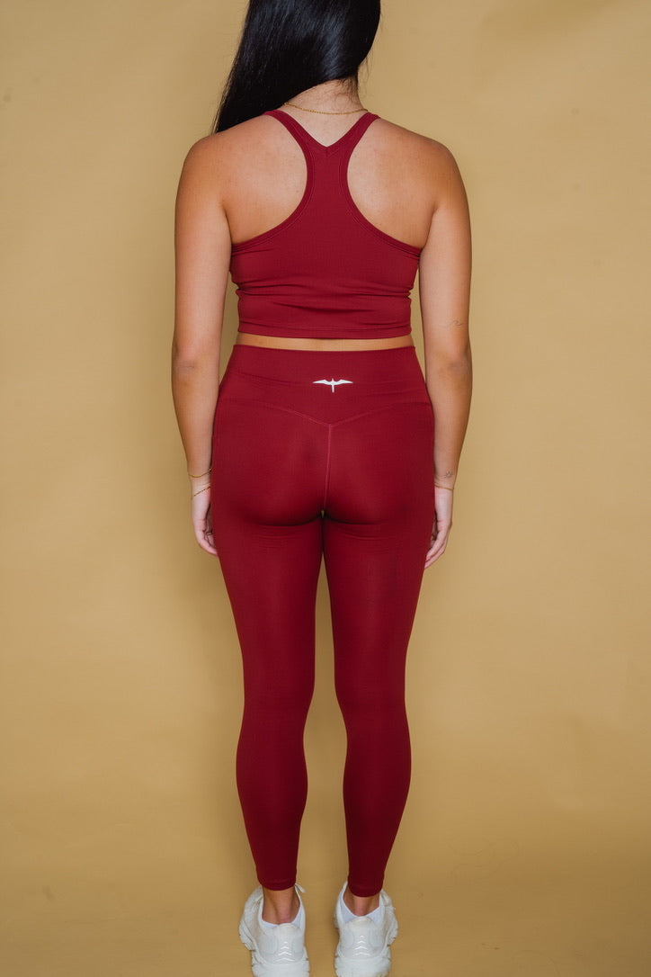 The HULU Crop Top - MERLOT