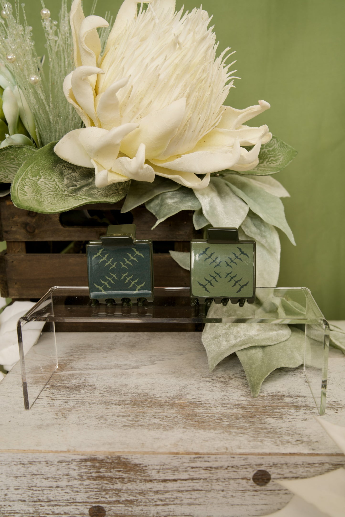 Small 1-TILE Claw Clip - GREEN 'IWA KUIKI