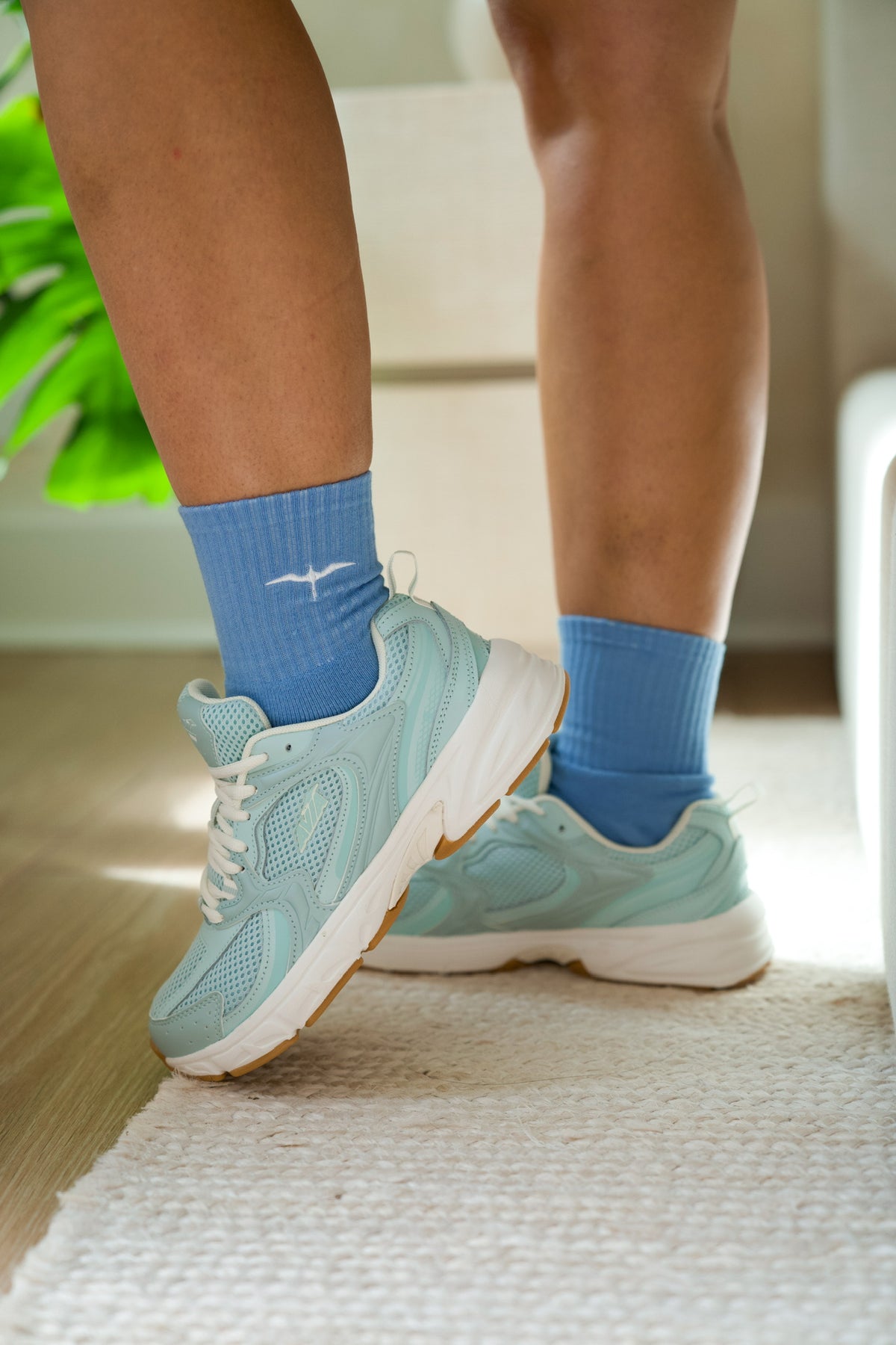 Athletic Half-Crew Embroidered Socks (Unisex)