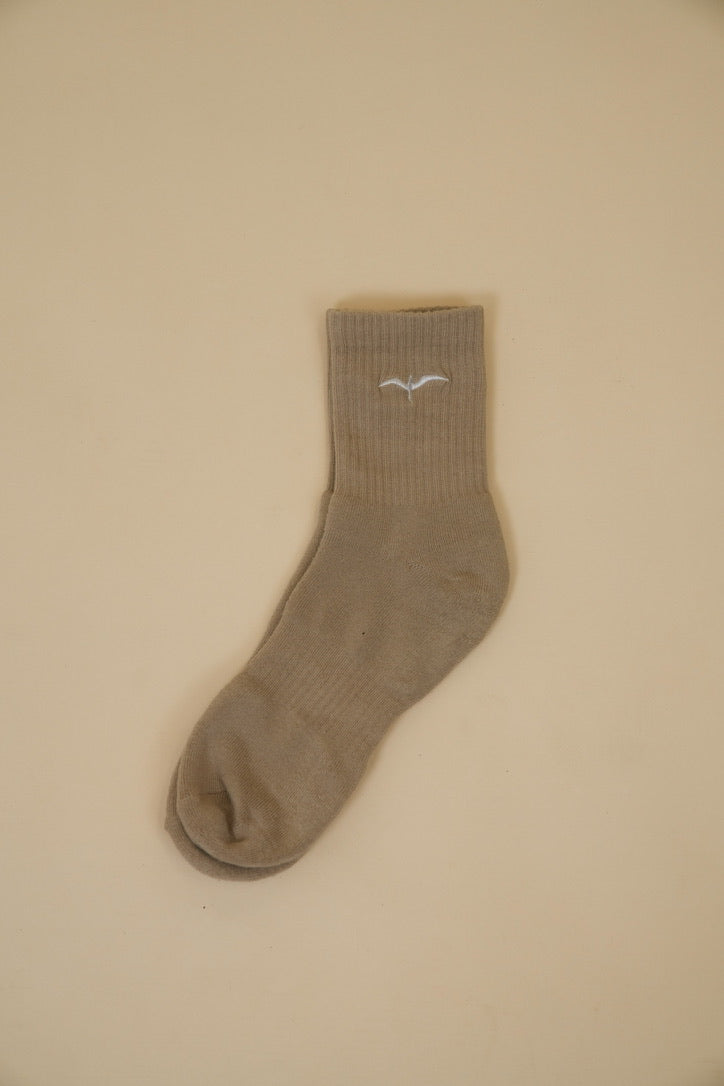 Athletic Half-Crew Embroidered Socks (Unisex)
