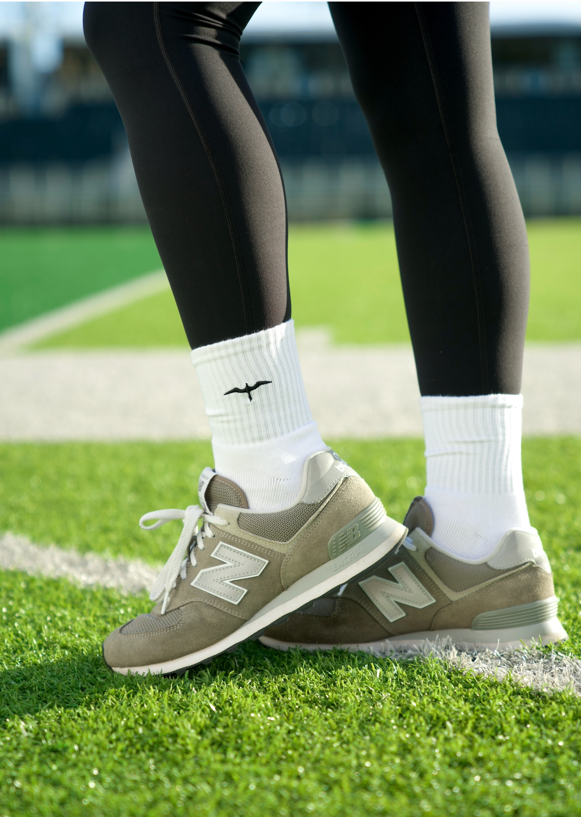 Athletic Half-Crew Embroidered Socks (Unisex)