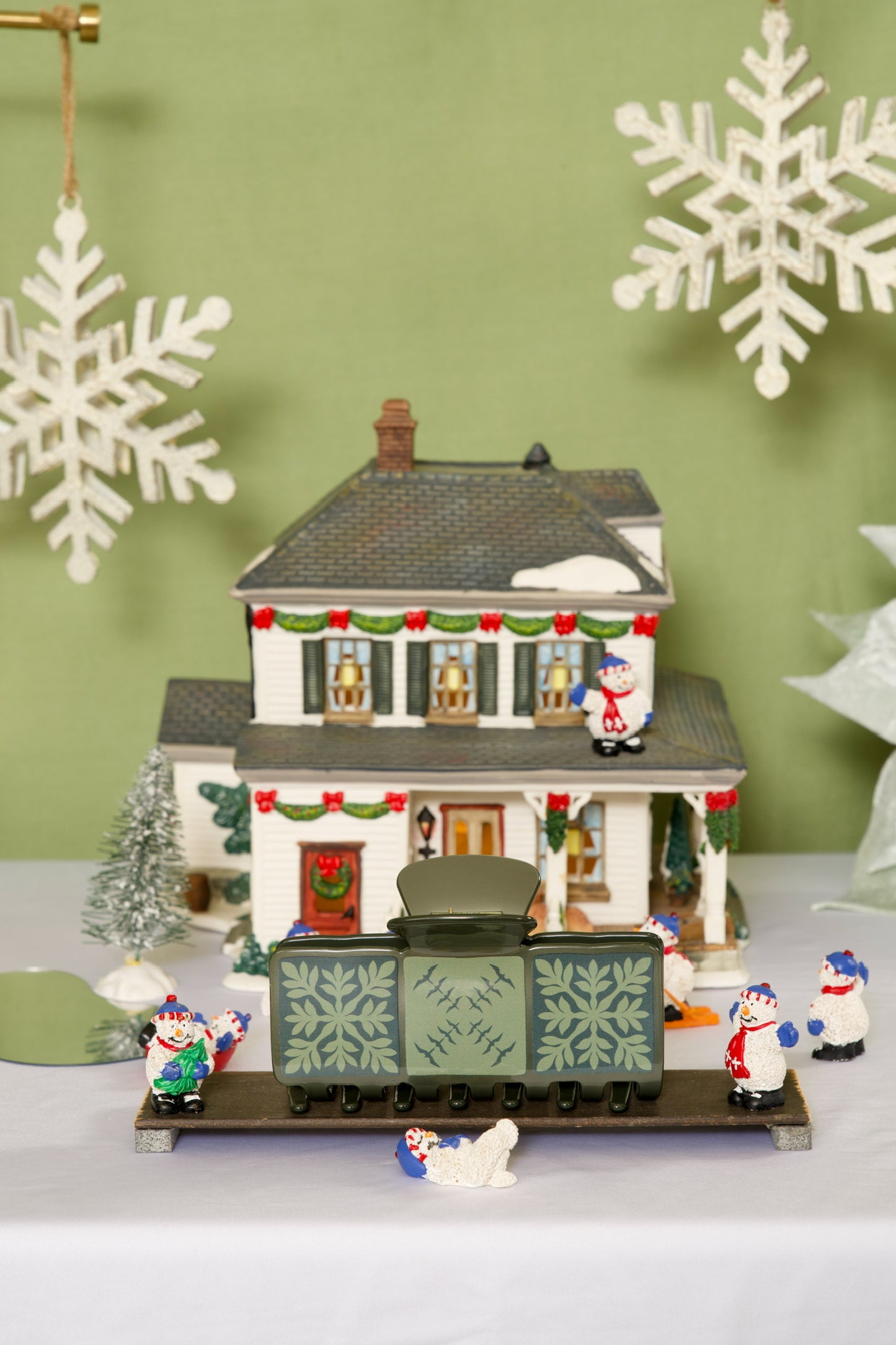 Large 3-TILE Claw Clip - GREEN 'IWA KUIKI