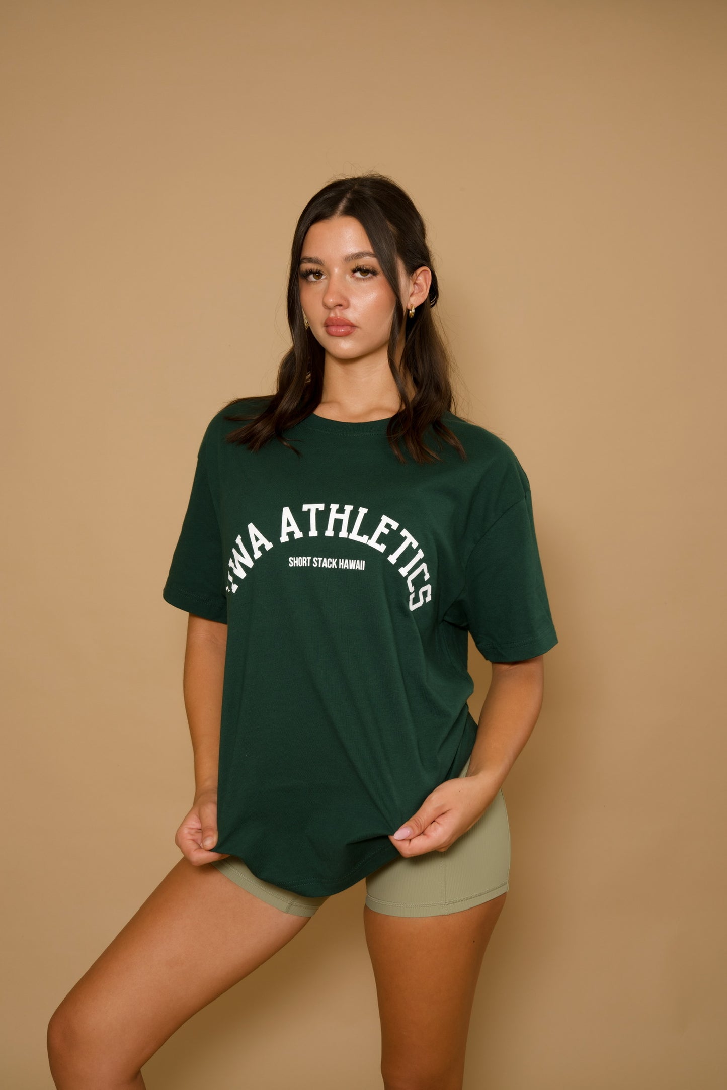 'IWA ATHLETICS Cotton Tee - DARK GREEN