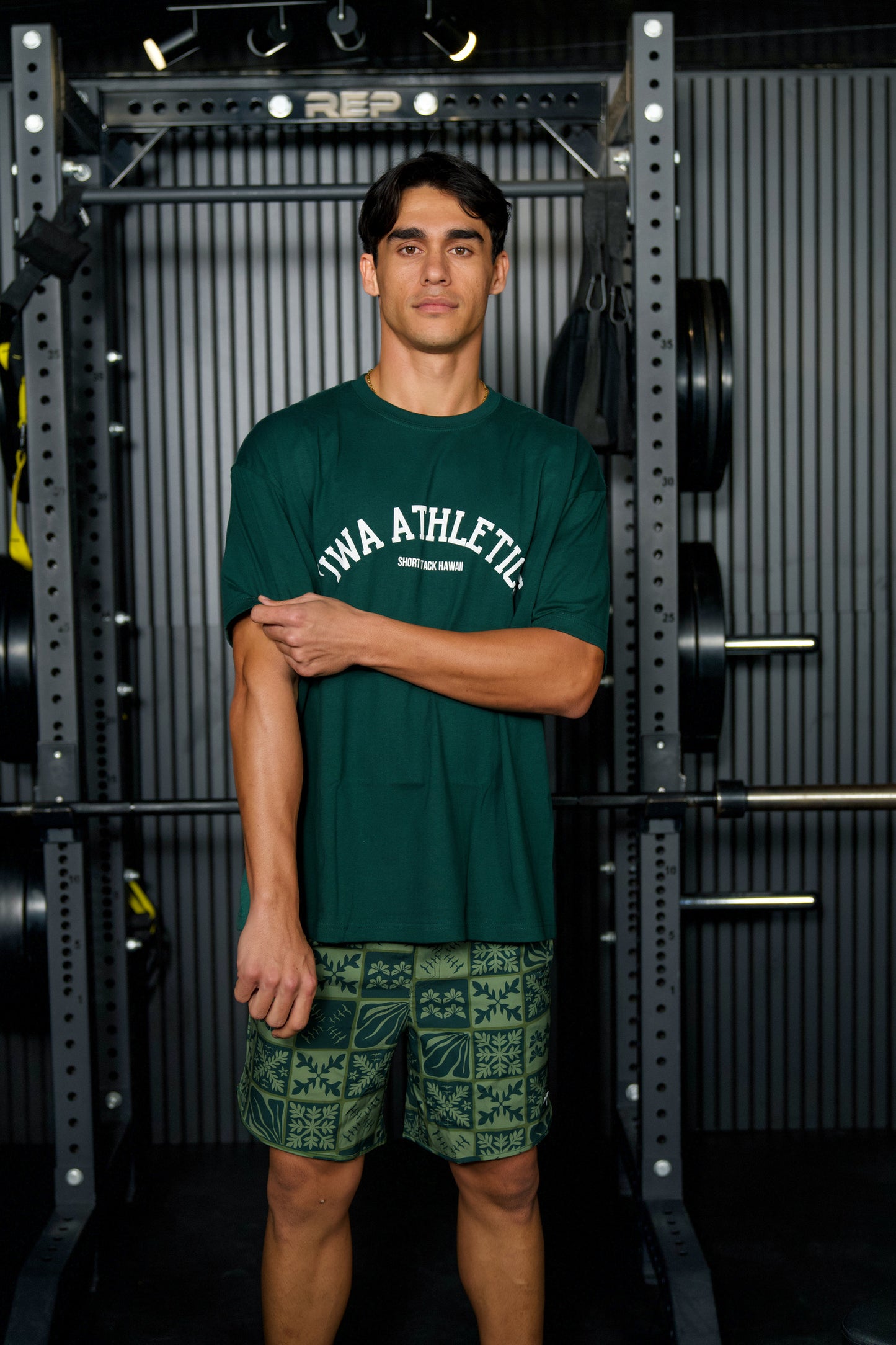 'IWA ATHLETICS Cotton Tee - DARK GREEN