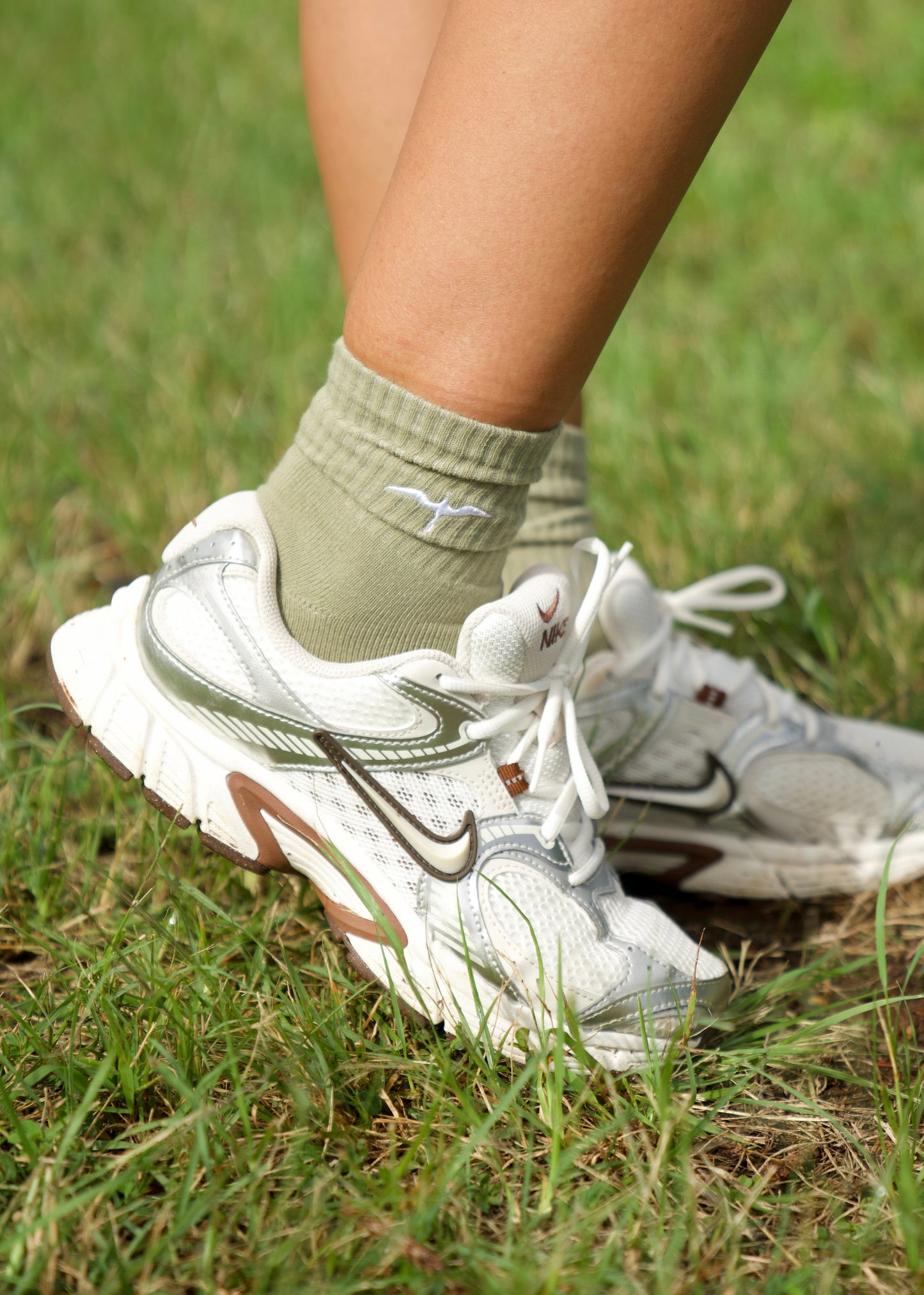 Athletic Half-Crew Embroidered Socks (Unisex)