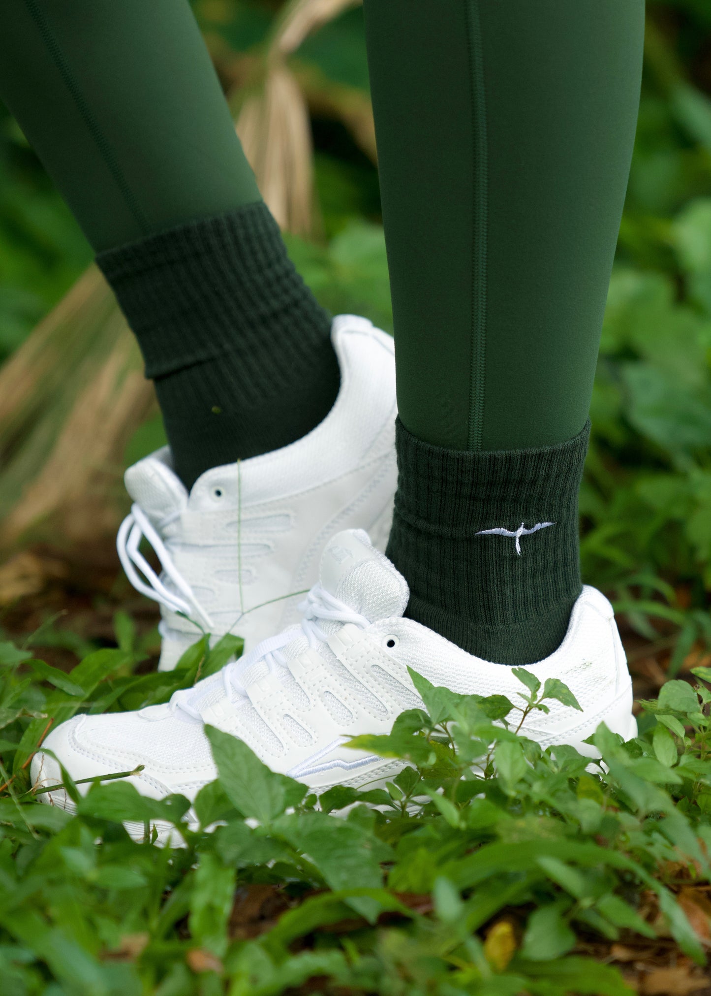 Athletic Half-Crew Embroidered Socks (Unisex)