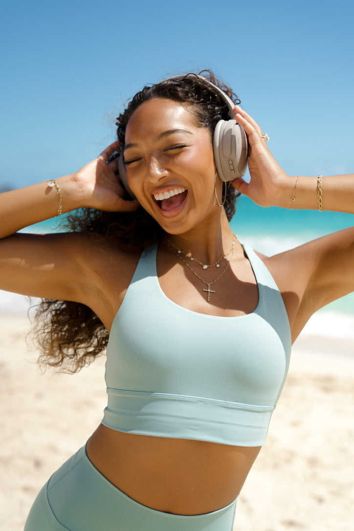 The KAHAKAHA Sports Bra - SHALLOW WATER
