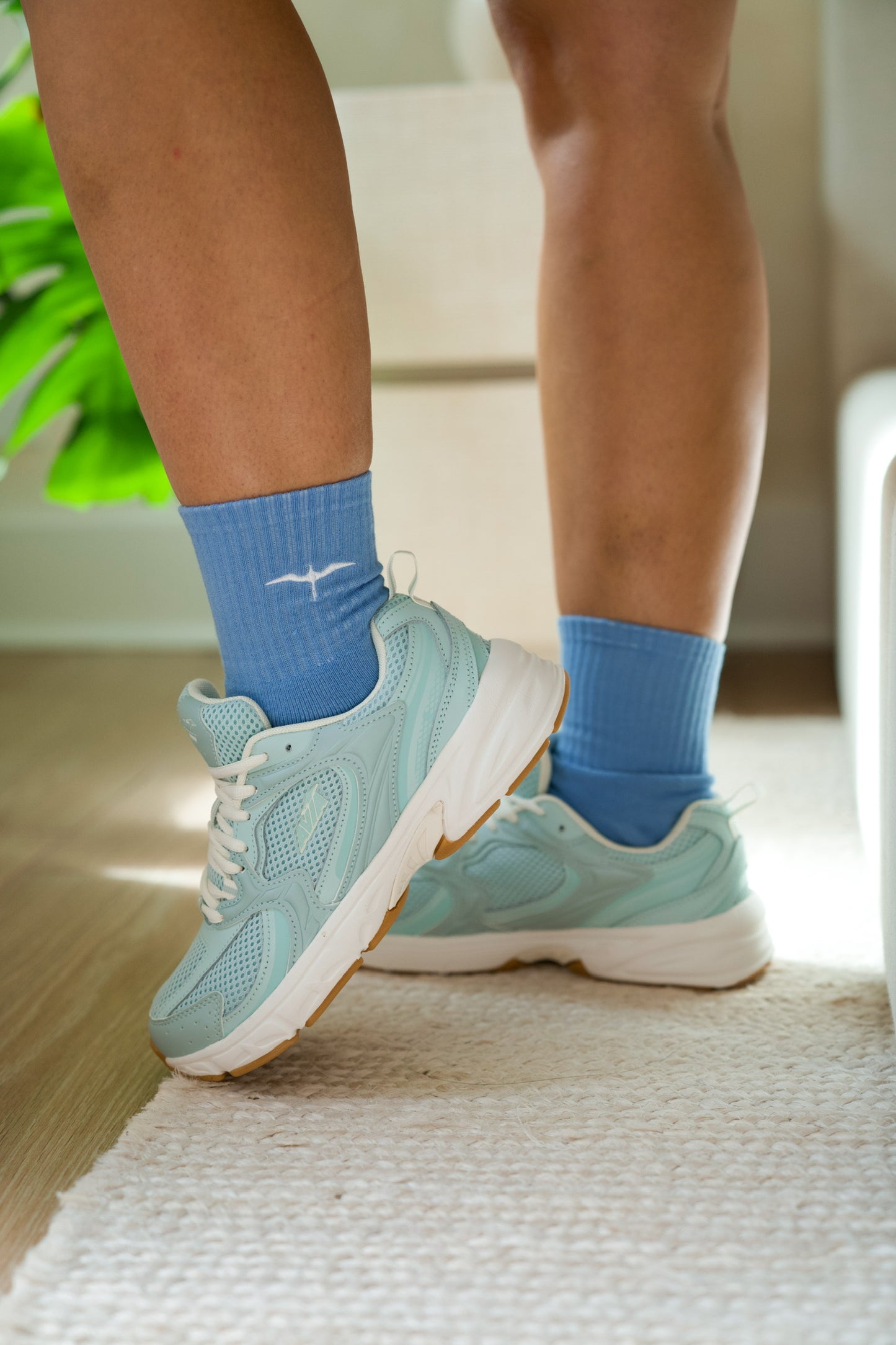 Athletic Half-Crew Embroidered Socks (Unisex)