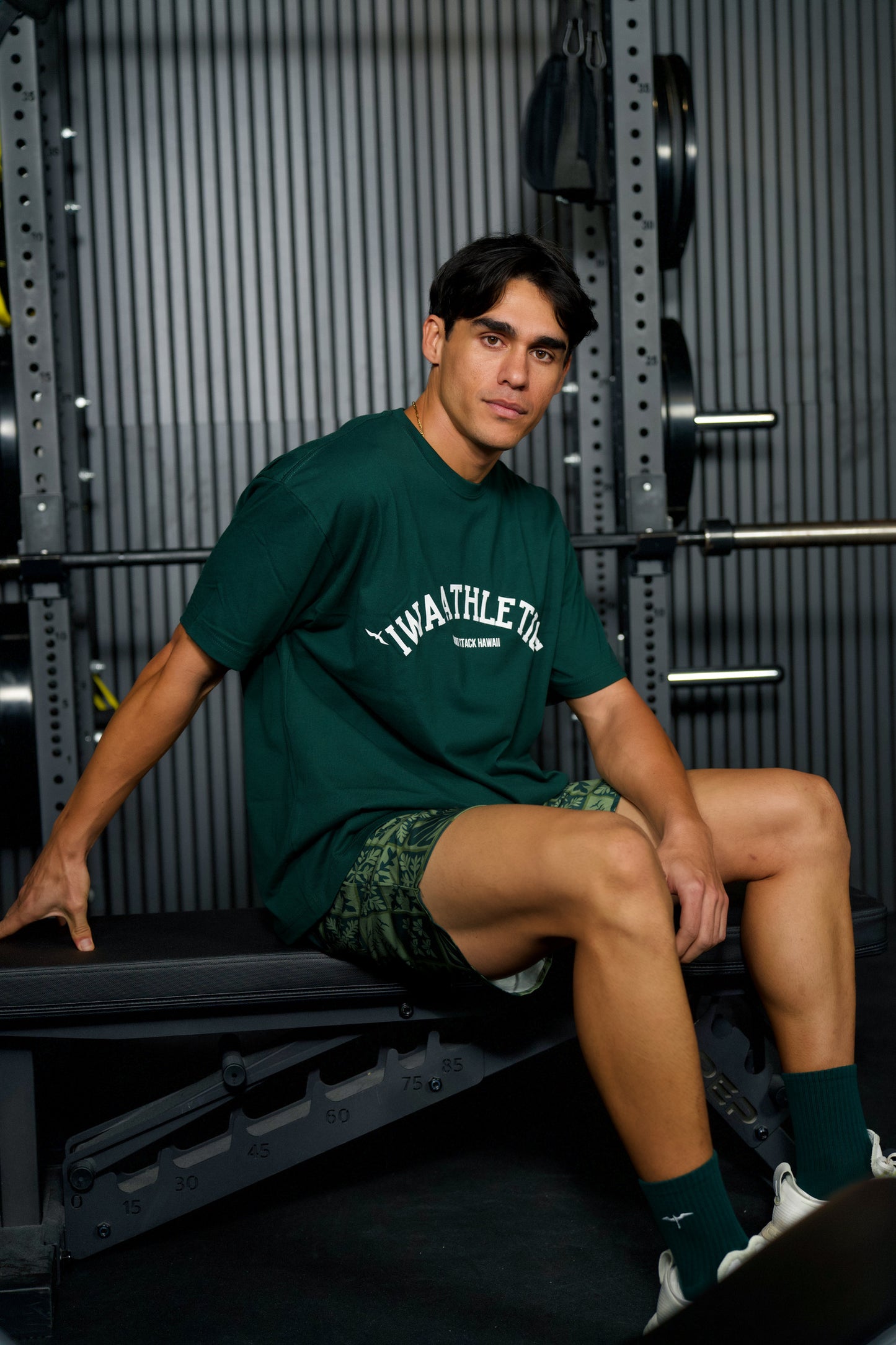 'IWA ATHLETICS Cotton Tee - DARK GREEN
