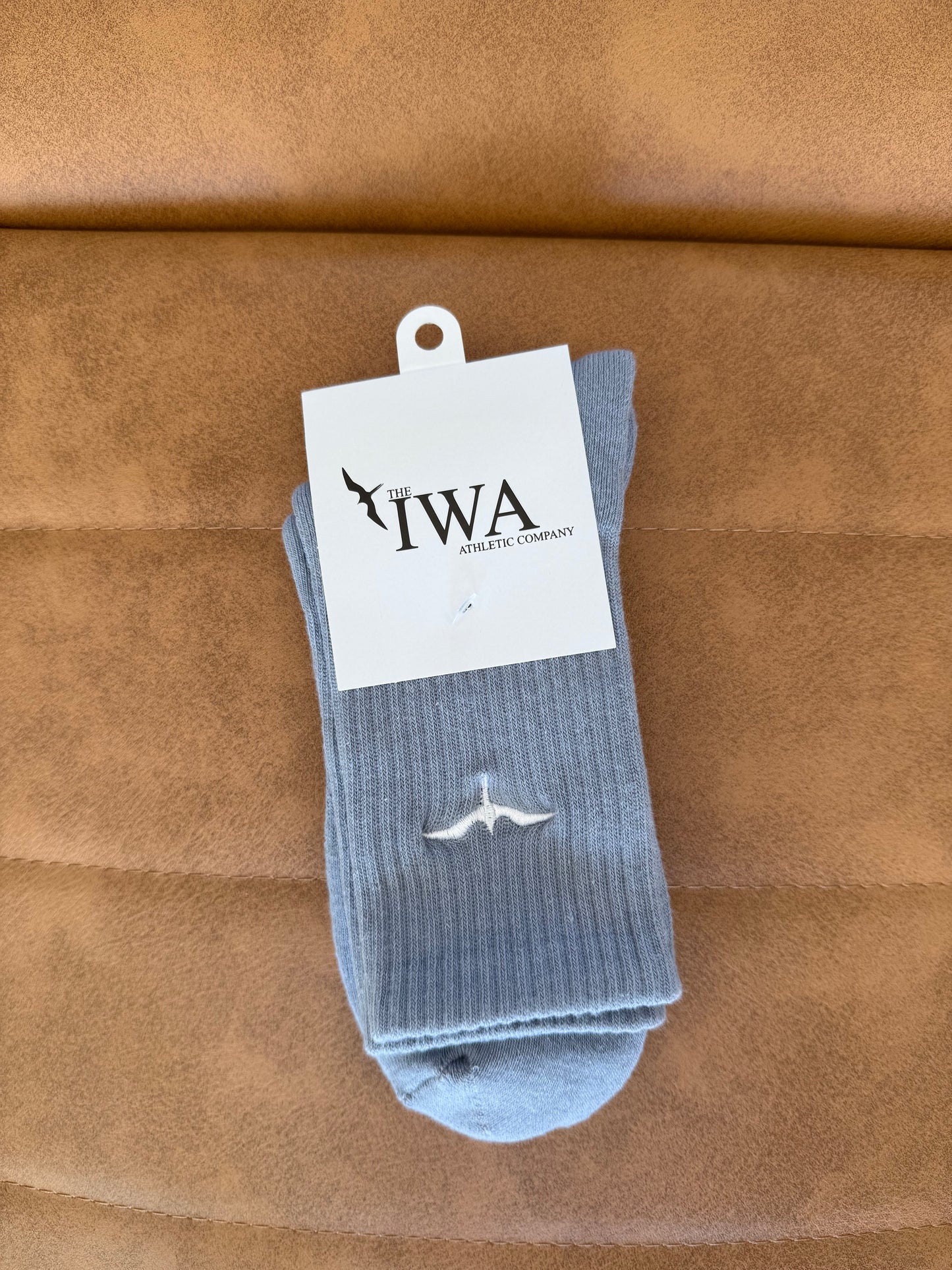 Athletic Half-Crew Embroidered Socks (Unisex)
