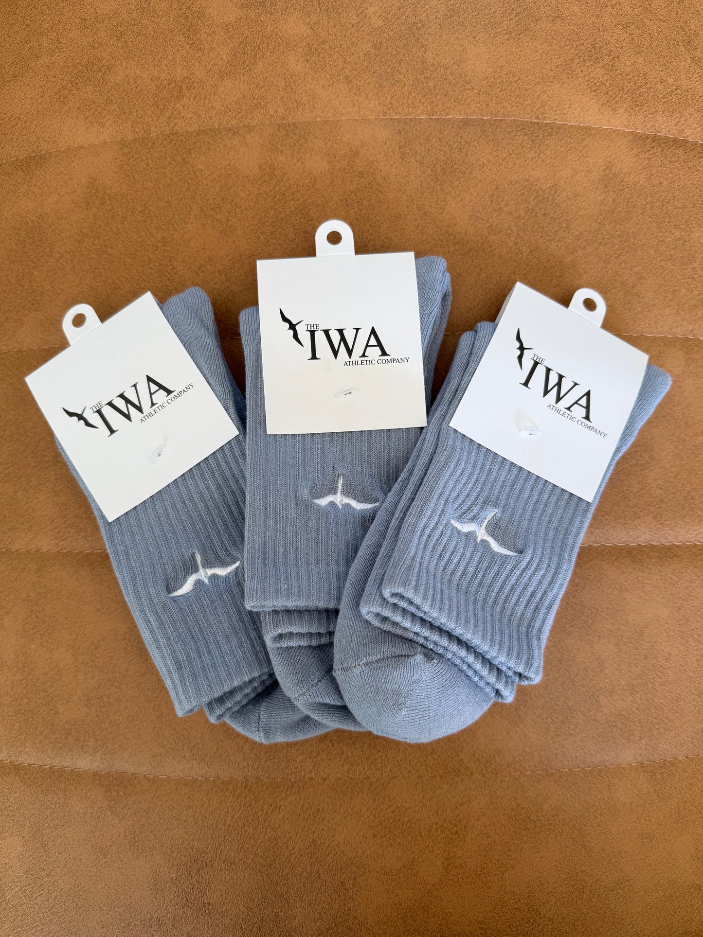 Athletic Half-Crew Embroidered Socks (Unisex)