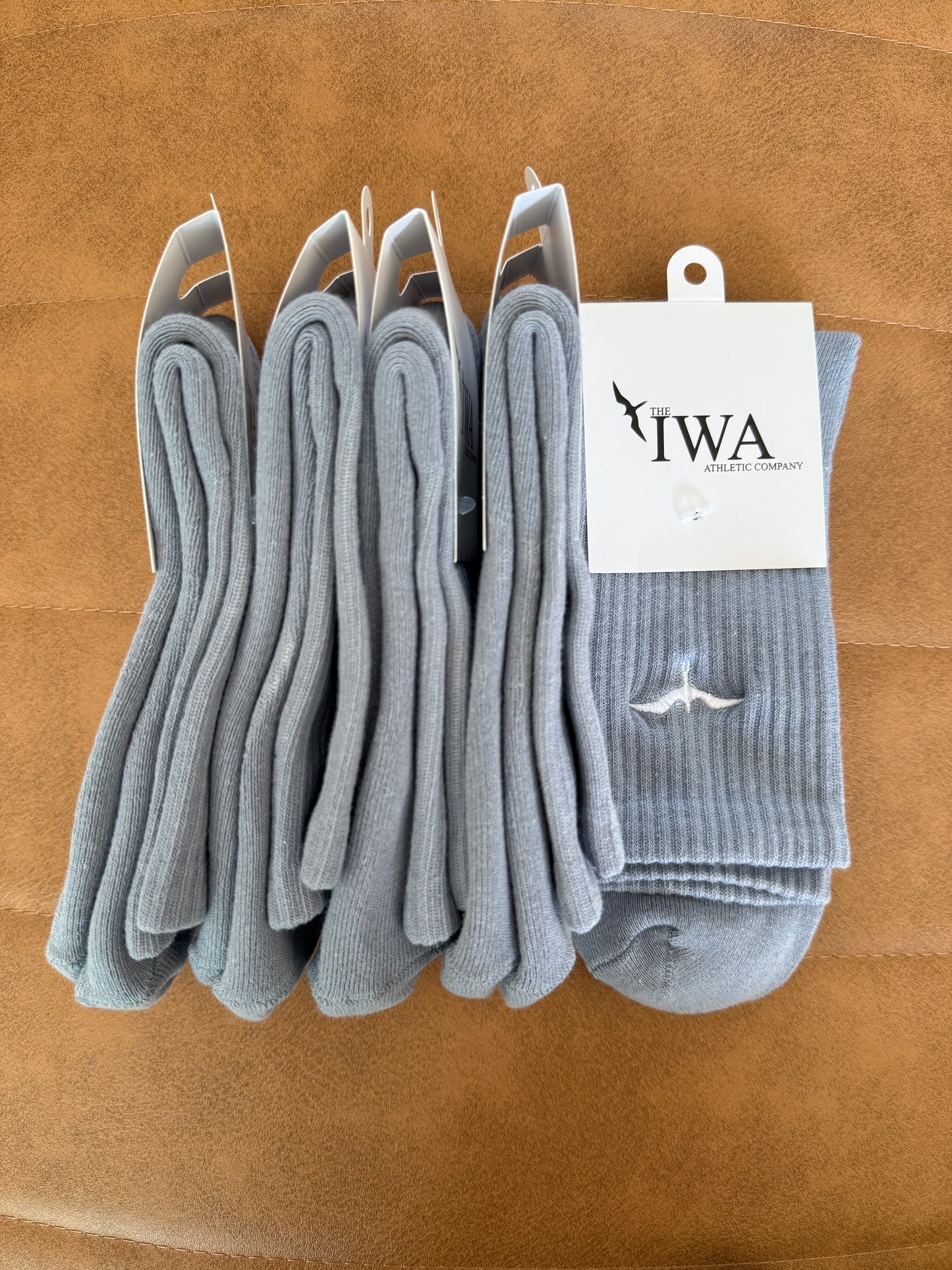 Athletic Half-Crew Embroidered Socks (Unisex)