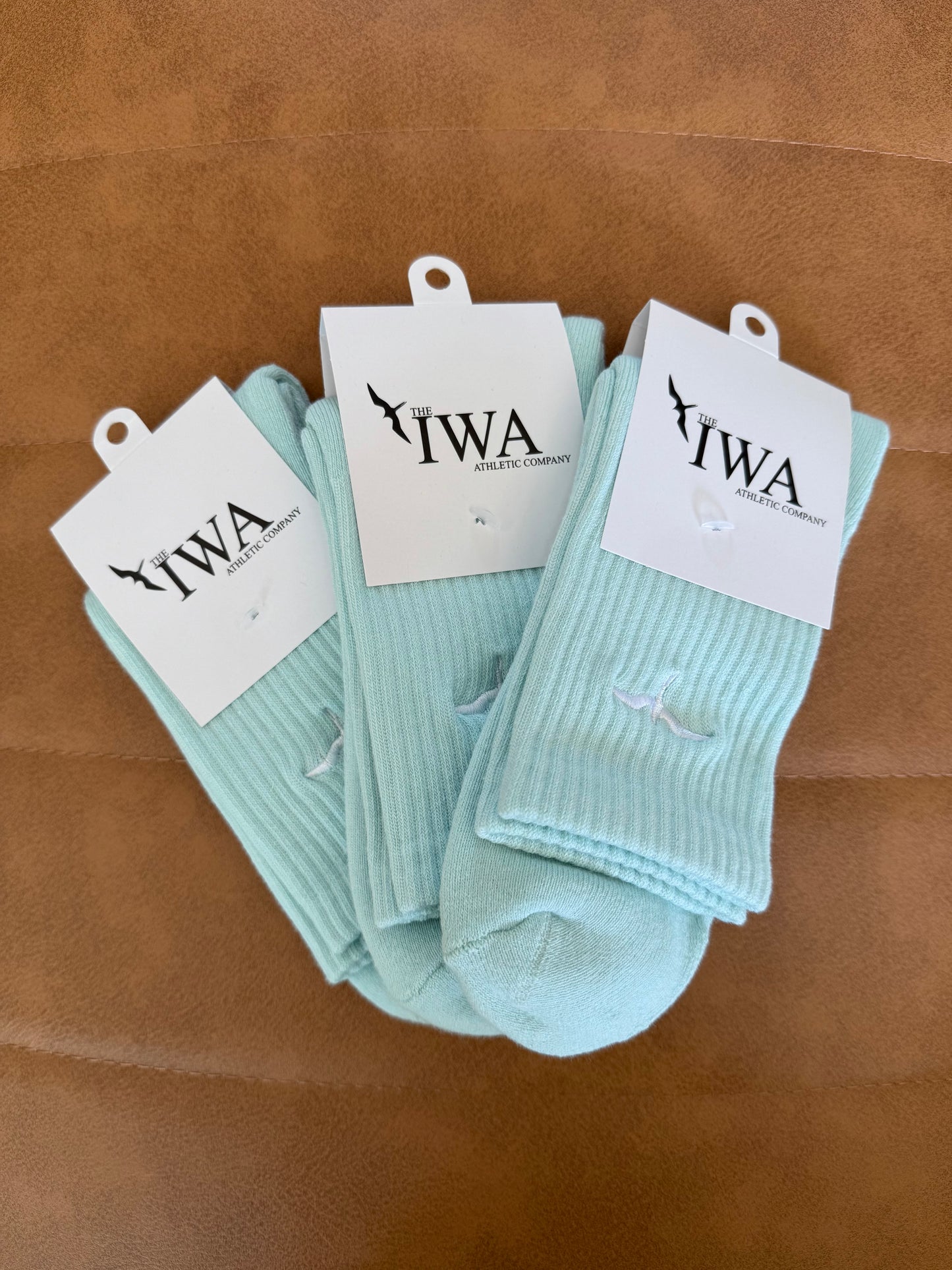 Athletic Half-Crew Embroidered Socks (Unisex)
