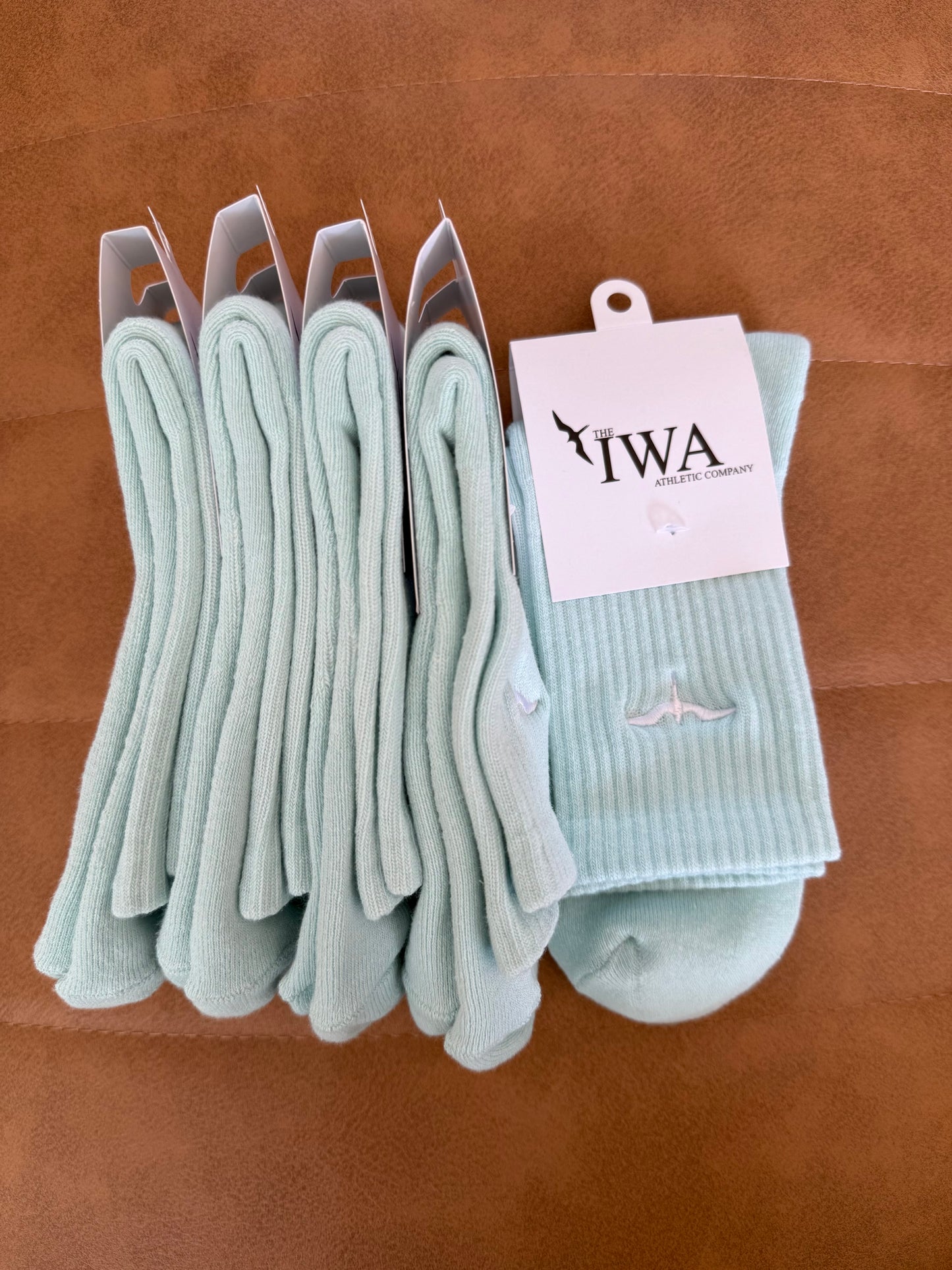 Athletic Half-Crew Embroidered Socks (Unisex)