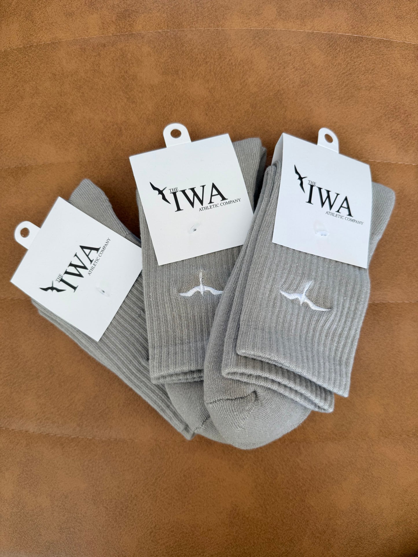 Athletic Half-Crew Embroidered Socks (Unisex)