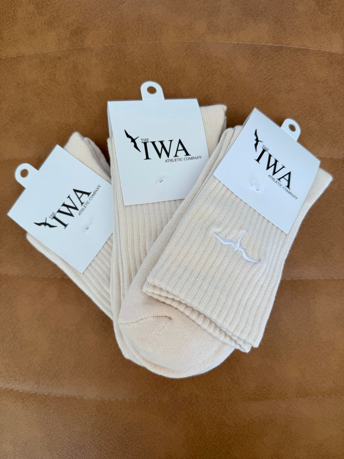 Athletic Half-Crew Embroidered Socks (Unisex)