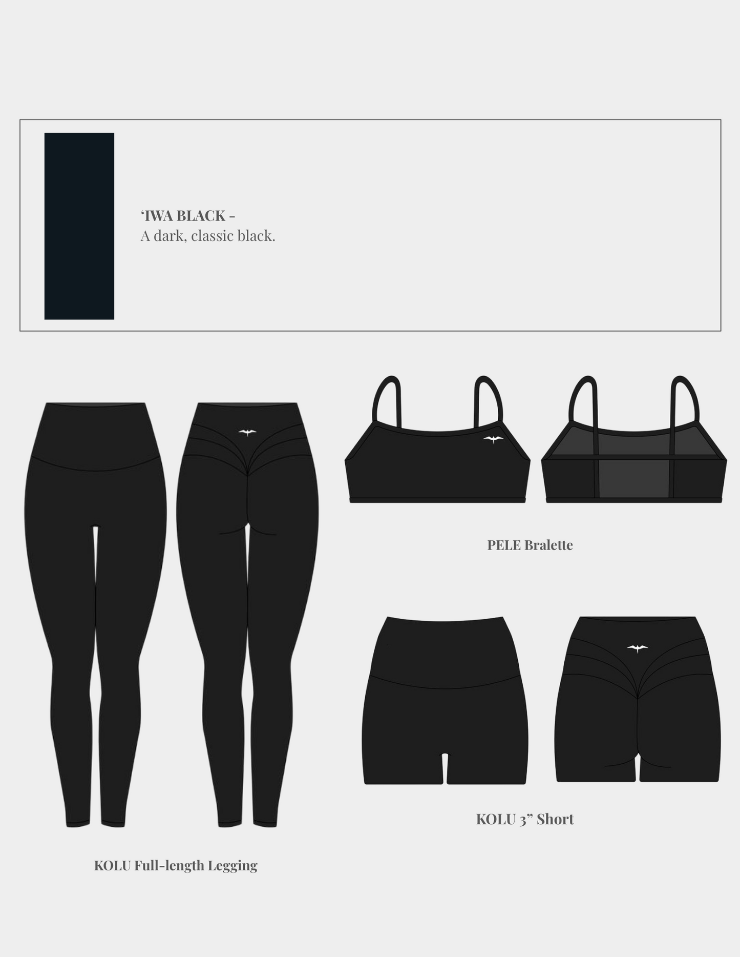 The KOLU 3" Short - 'IWA BLACK