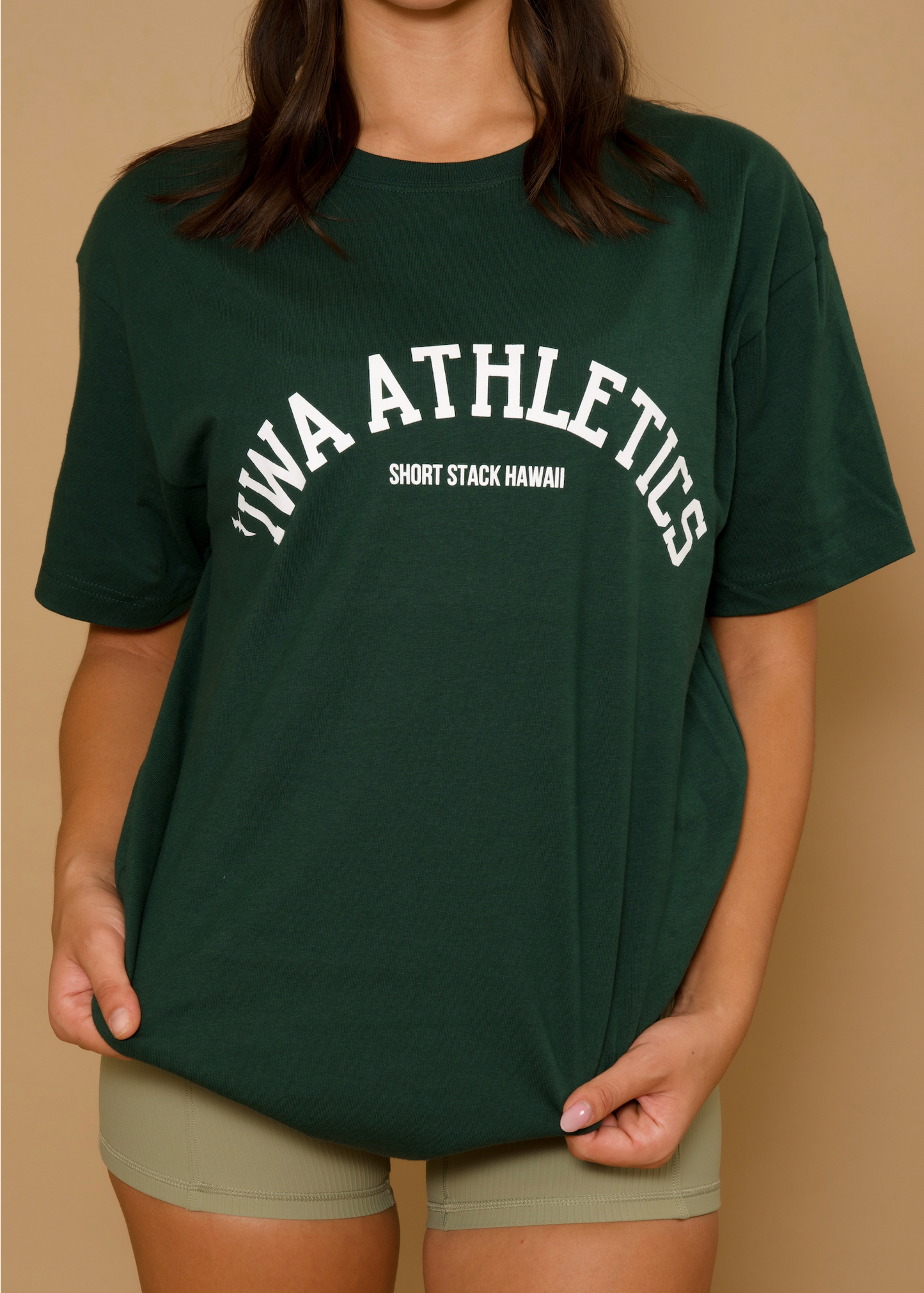 'IWA ATHLETICS Cotton Tee - DARK GREEN