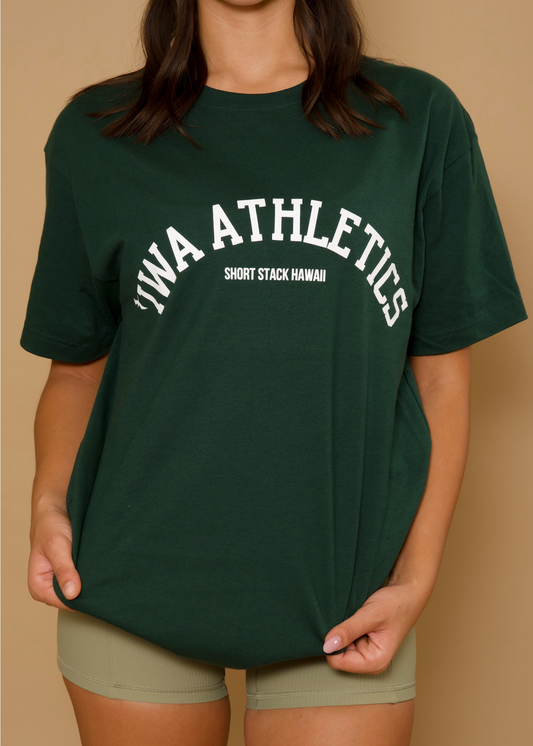 'IWA ATHLETICS Cotton Tee - DARK GREEN