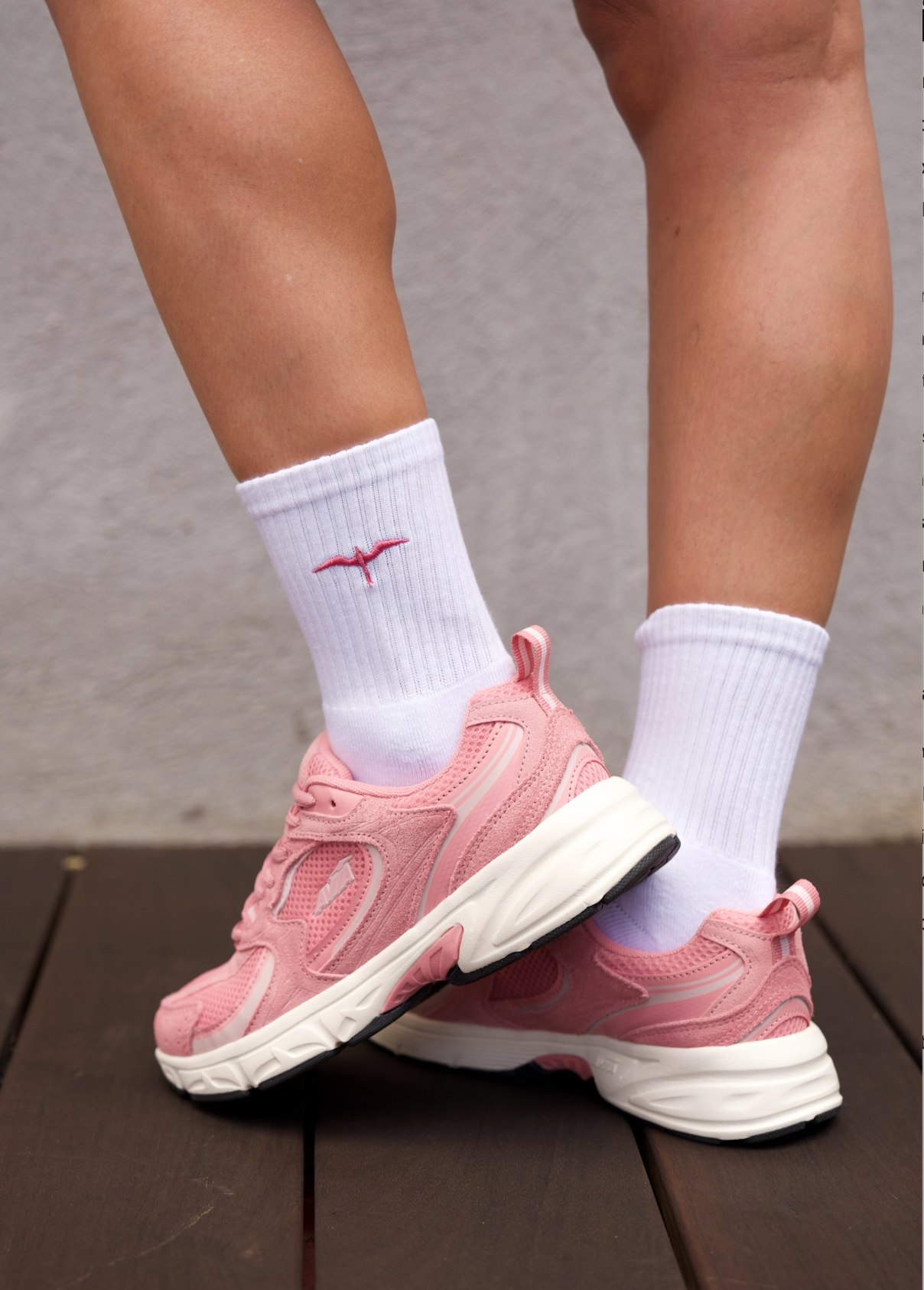 Athletic Half-Crew Embroidered Socks (Unisex)